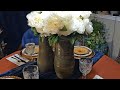 This is Fall OranGE AND BLUE Tablescape