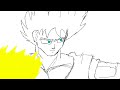 Goku into super saiyan (sketch)