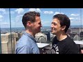 Lin Manuel Miranda and Jonathan Groff singing 'SATISFIED'