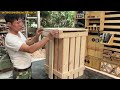 Effective Creative Solutions From Recycled Wooden Pallets // Woodworking DIY Outdoor Pedal Bin