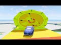 LONG CARS vs SPEEDBUMPS - Big & Small: Mcqueen with Spinner Wheels vs Thomas Trains - BeamNG.Drive