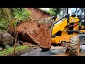 JCB Working Video | Cleaning landslides roads in Meghalaya | JCB Loader Working Tips