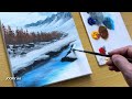 Snowy Morning / Acrylic Painting for Beginners / STEP by STEP
