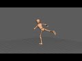 Bony Rig Animation Back Kick with Shuffle Update #2