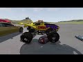 Big & Small Monster Trucks Mud Battle, Obstacle Courses and Insane Racing with BeamNG Drive