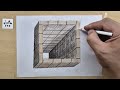 easy 3d drawing on paper for beginner step by step - how to draw 3d