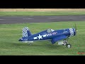 Crash! Giant Scale RC F4U Corsairs (CARF) with Moki Radial Engines with a cowl and gear failure