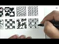 300 zentangle patterns part 5 || zentangle patterns with names || zentangle with me