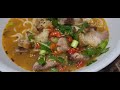 Laos BBQ pork koh poon noodle soup 🍜