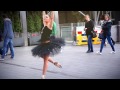 Ballerina dancing in the street