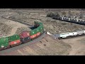 Morning Freight Trains at the Frost Crossovers - Victorville, CA