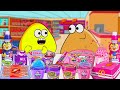 Bou's Revenge - Pou Family Convenience Store BLUE YELLOW Food MUKBANG | Animation | ASMR | Pou