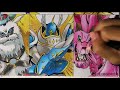 Speed Drawing Every Mega Level Digimon from Digimon Adventure