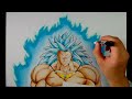 Cómo Dibujar a Broly SSJ3 Dios azul | Dragon Ball | ArteMaster