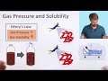 Pressure and Gas Solubility (Henry's Law)