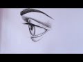 How to draw an eye easy(Side View) with pencil Eye drawing easy step by step tutorial for beginners