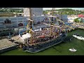 East India Trading Company Wooden Sailship Götheborg arriving at Gothenburg harbor