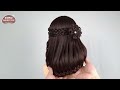 Simple Hairstyles | Different Half Up Half Down Hairstyles | Open Hair Hairstyle Easy