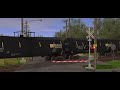 Railroad Crossing Findlay St Fostoria,OH BNSF tanks (Trainz New Era)