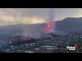 La Palma volcano: Drone footage shows path of devastation as lava makes its way to ocean