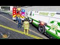 GTA 5 Firefighter Mod St. Patrick's Day Themed Firetruck Responding To Emergency Calls