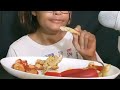 Fried fish, shrimp home made fries & Spicy peppers ASMR No Talking