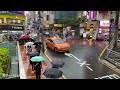 [4K]Seoul Walk - Water Bombs Hit.Walking in Gangnam where the Rainy Season.Rain ASMR 4K Seoul Korea.