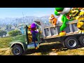 GTA5 Mario, Luigi, Wario VS Bowser ,Yoshi, Funny Ragdolls #13 (Euphoria physics funny moments)