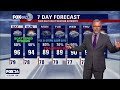 Houston weather: Very warm Friday night in the 90s, expect scattered showers Saturday