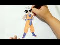 Goku colouring for kids| Dragon ball.