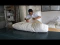 The ultimate Japanese futon making process! Hand-pulled cotton by craftsmen