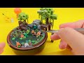I made Tiny Minecraft Frogs Fishing Pot - Clay ASMR