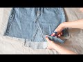 Cómo convertir un PANTALÓN en FALDA sin coser ✅ | ¡Transforma tus Jeans!