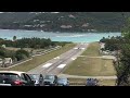 Airplane landing and take off in St Bart's HD