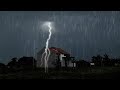 Heavy Thunderstorm Sounds  Relaxing Rain, Thunder & Lightning, Rainstrom For Sleep In 3 Minutes