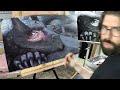 The Protector Part 2: an oil painting time-lapse of the full sized illustration