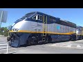 Amtrak California San Joaquin train picks up late passinger in Martinez CA