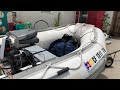 Inflatable boat fishing setup