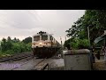 Dangerous 140kmh capable WAP7 Explosion of speed in Rain through Railgate - Indian Railway