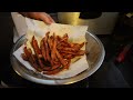 Delicious Cinnamon Sugar Sweet Potato Fries with Pineapple Marshmallow Sauce - Twisted Mikes