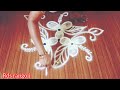 5*3 new flower rangoli design for beginners....