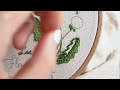 Three-dimensional Dandelion & Lily of the Valley Hand Embroidery