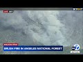 Fire in Angeles National Forest sends giant plume of smoke into air