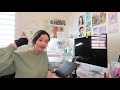 room tour 2022: cute & cozy, aesthetic desk setup, pinterest inspired, manga collection