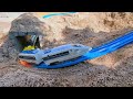 Plarail Japanese train ☆ Sand tunnel & transparent tunnel course