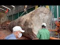 The Giant Wood Factory Operates A $1 Million Tree Cutting Machine At Full Capacity