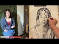Live portrait drawing in 6 minutes