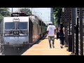 NJ TRANSIT Train Bi multi level double-decker Train entering departing North  Elizabeth