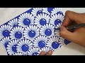 Draw With Me 🌸 Easy floral pattern _Step by step 🌸 Floral zentangle pattern