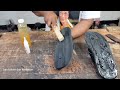 Make sandals from crocodile skin